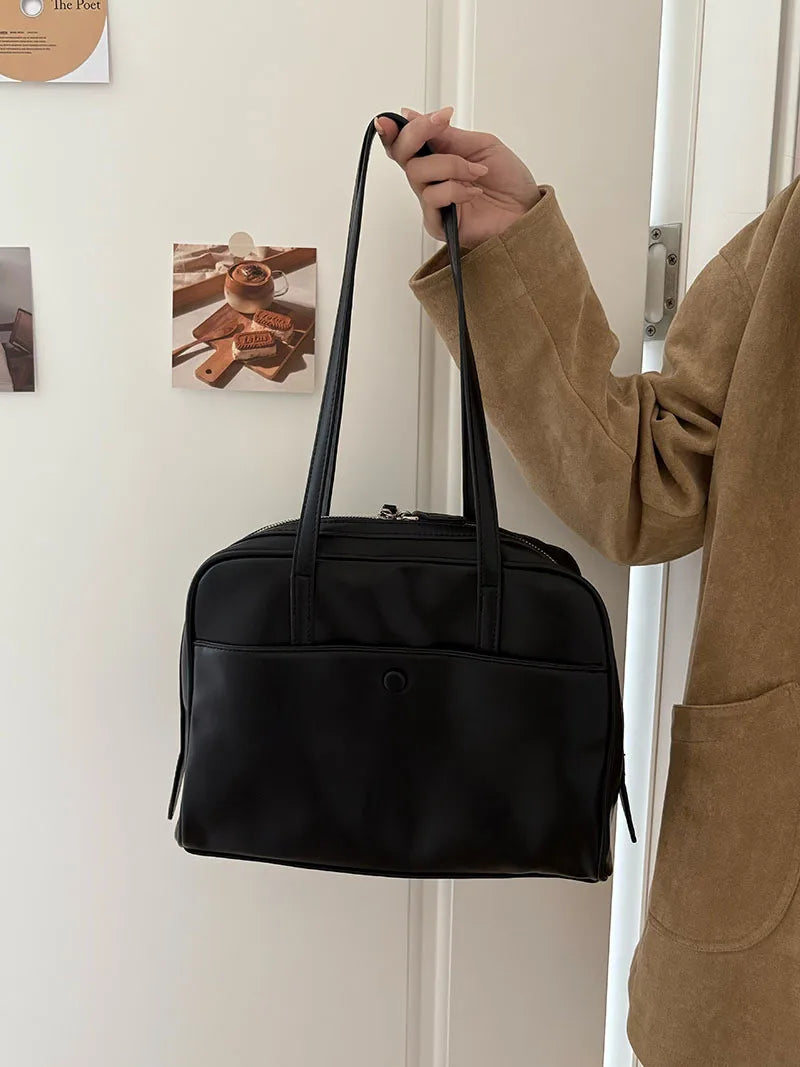 JIAERDI Retro Coffee Shoulder Bags Wallet Women Pu Leather Soft Bagutte Bag Female Large Capacity Tote Bag Handbag Сумка Женская