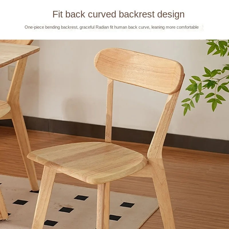H2O Solid Wood Chair Louis Rubber Dining Chair Home Office Tea Table Hotel Conference Restaurant Comfortable Backrest Chair
