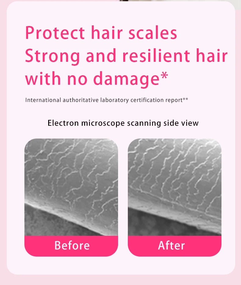 Negative Ion Hair Straightening Brush,360° Flexible Teeth,Fast Heat with 3 Adjustable Temperatures,Safe Anti-Scald Protection