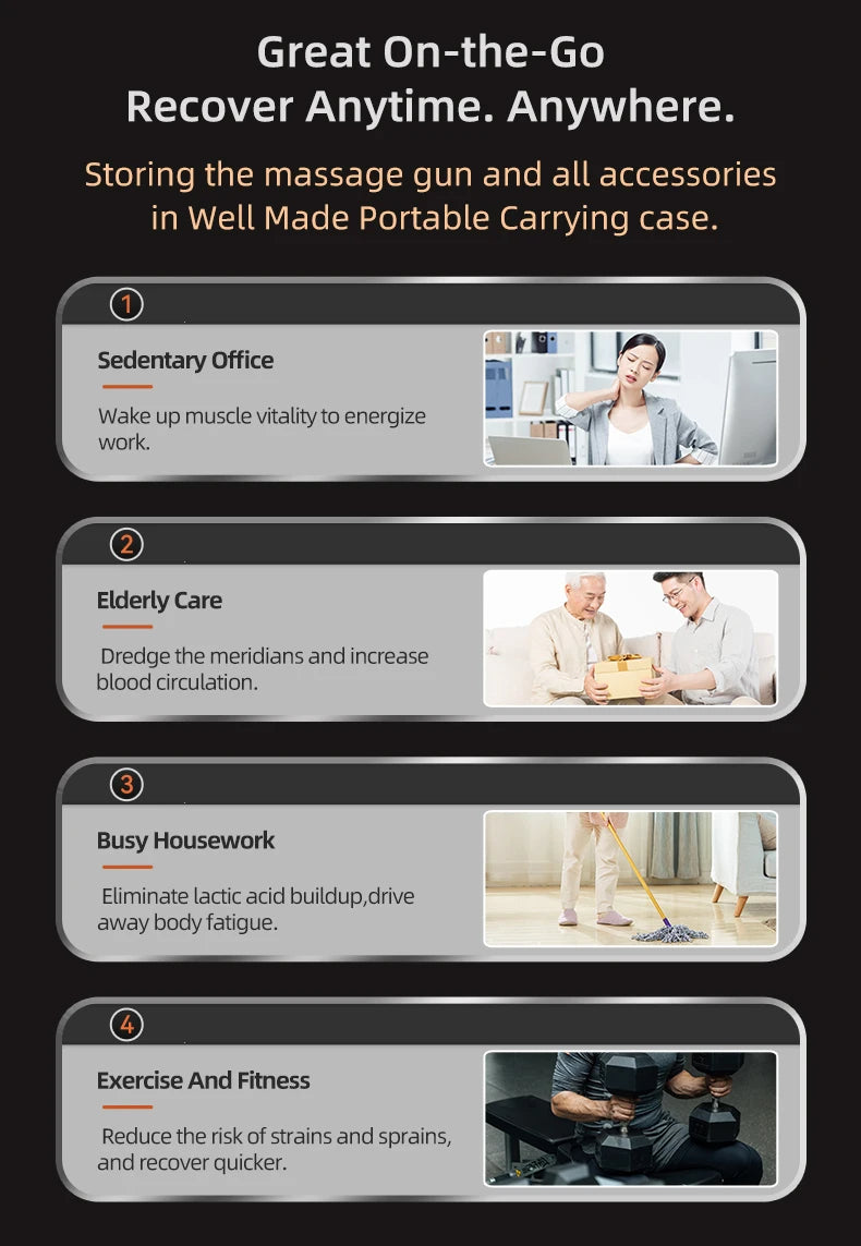 BOOSTER M2-12V LCD Display Massage Gun Professional Deep Muscle Massager Body Relaxation Fascial Gun Fitness