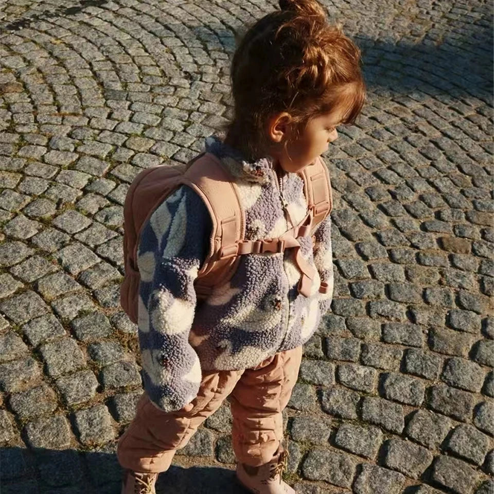 2025 KS Winter Baby Boys Lambswool Jackets Coat Kids Cotton Outerwear Toddler Girl Fleece Flight Suit Jacket Children's Clothing