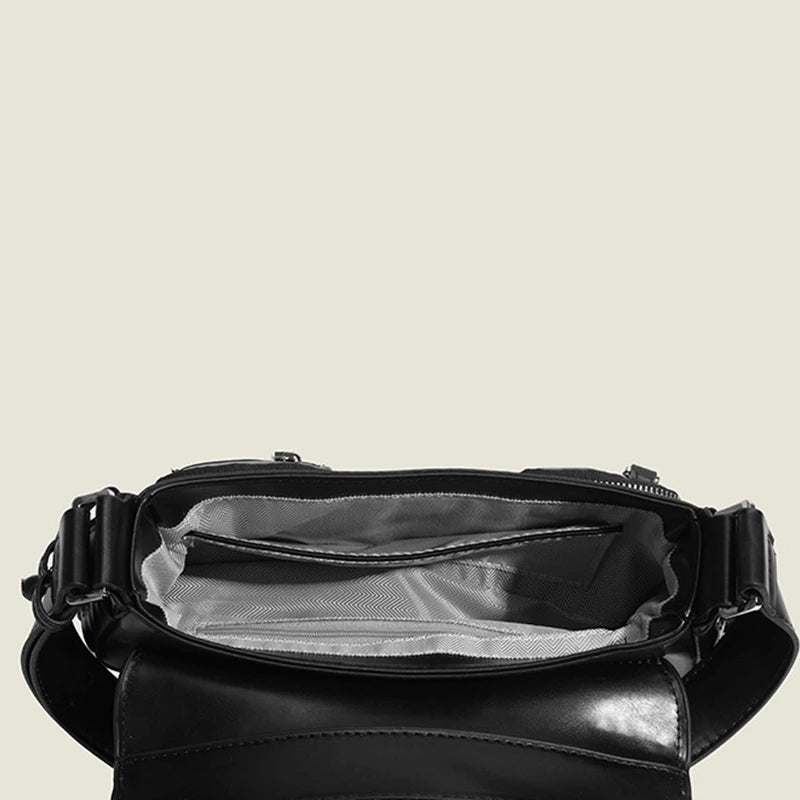 Goth Punk Cool Women's Underarm Bag Hot Girls Shoulder Bags Fashion Design PU Leather Female Handbags Tote Purse with Zipper