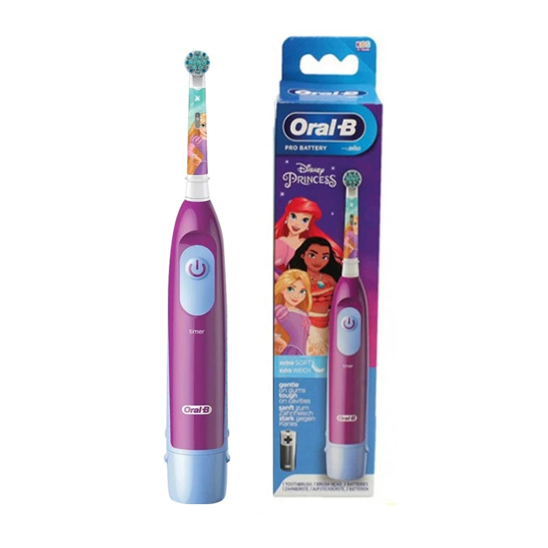 Oral B DB5510K Electric Toothbrush Children Rotary Teeth Brush Soft Bristles 2Min Timer Waterproof Battery Powered For 3-12 Ages