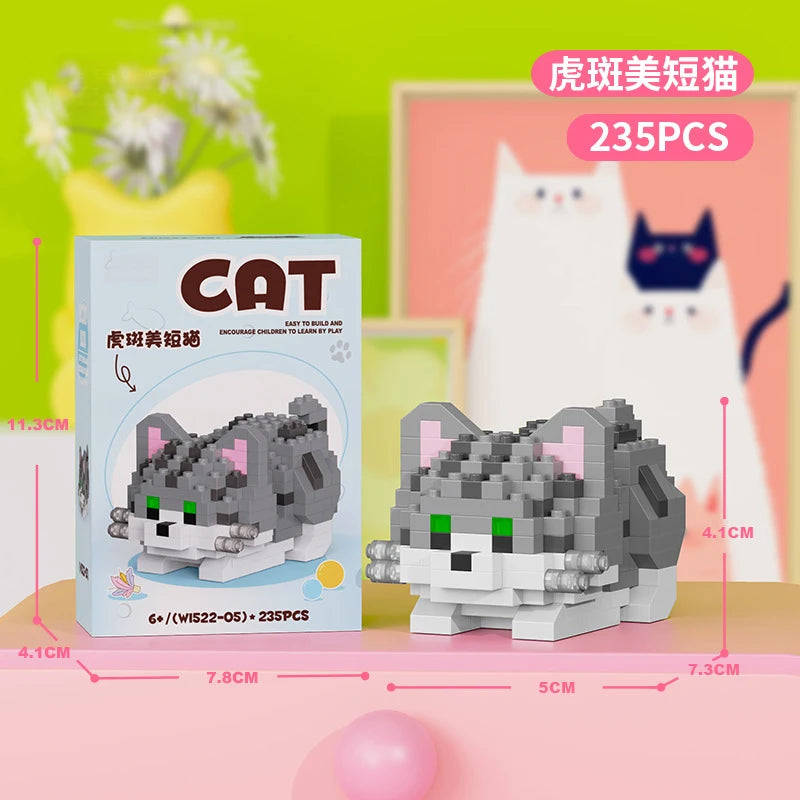 Animals Bricks Construction Set Micro Building Blocks Children Toy Adult Particle Building Block Mini Toys Decoration Home Gifts