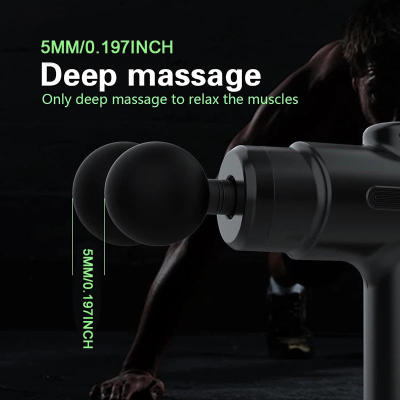 Electric Massage Gun Deep Tissue Facial Massgaer 8 Heads Arms Back Leg Muscle Relaxing For Body Back Arm Sport Fitness