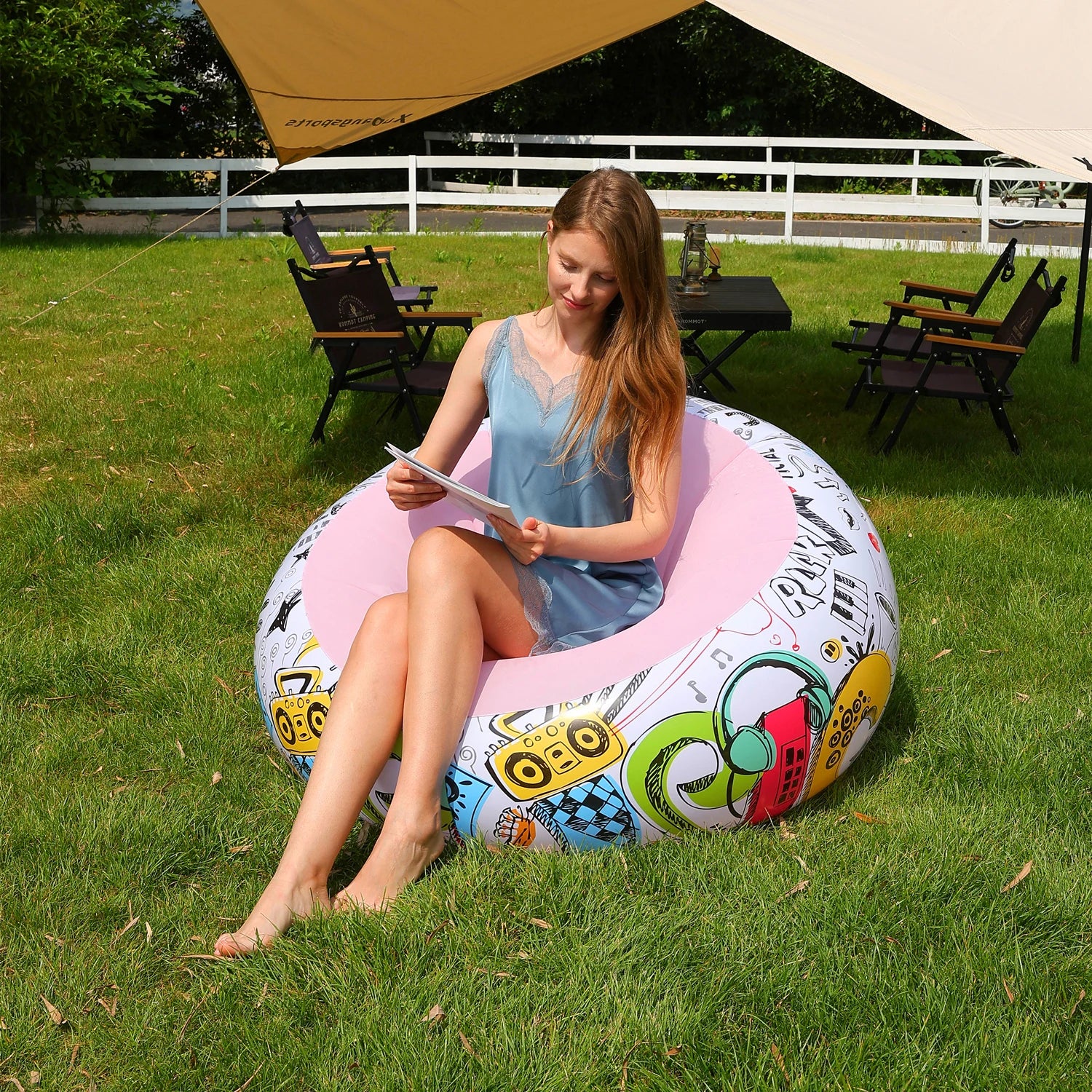 1PC Thickened Inflatable Lazy Sofa Lounge Chair – Perfect for Outdoor Courtyards & Indoor Leisure