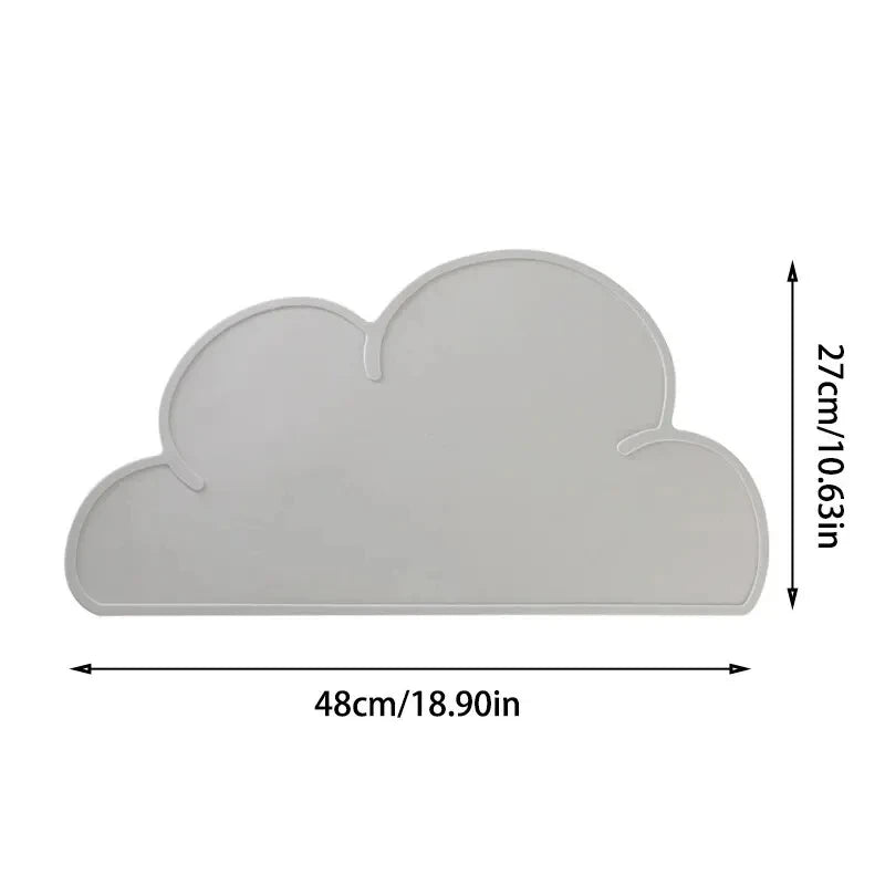 Cloud style Pet Feeding Mat for Cats and Dogs with Nonspill Nonslip Waterproof Leakage Food Easy to Clean Silicone Placemats