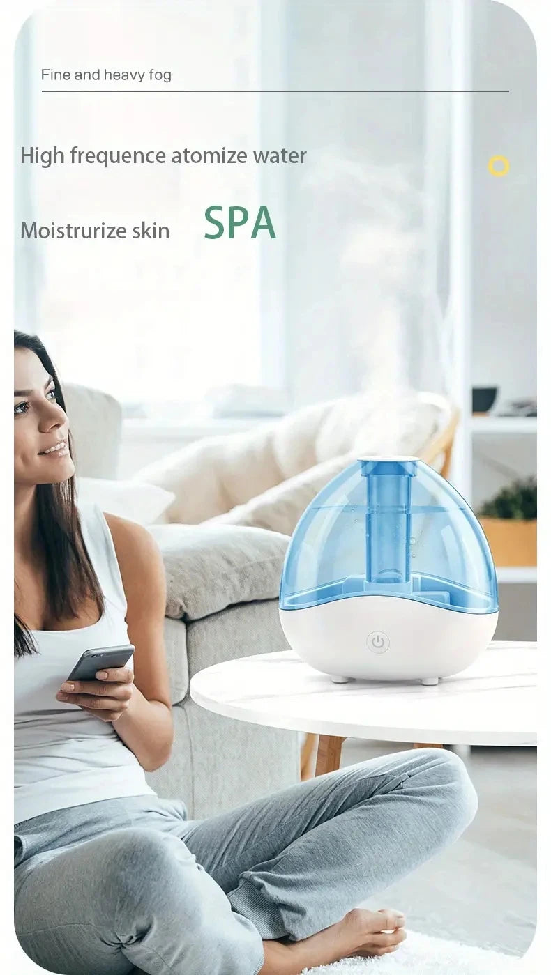 1500ML/50.73oz  Air Humidifiers Large Capacity 360 Rotation Nozzle，Auto-Shut Off, USB Humidifier With 7-Colors Night Lights