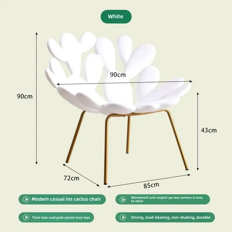 Internet Celebrity Cactus Chair  Leisure  Sofa  Modern Creative Light Luxury  Bed and Breakfast Living Room Balcony Outdoor