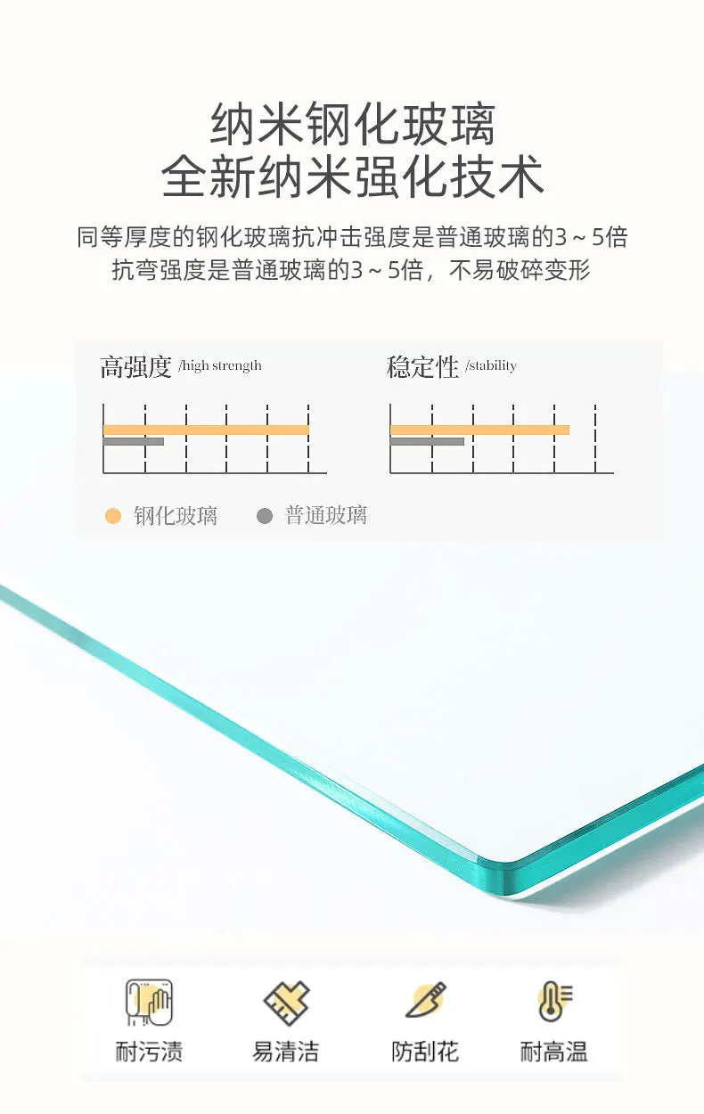 Full Length Tempered Glass Dressing Mirror for Girls, HD Wall Mounted or Floor Standing, Antiexplosion, Home Bedroom