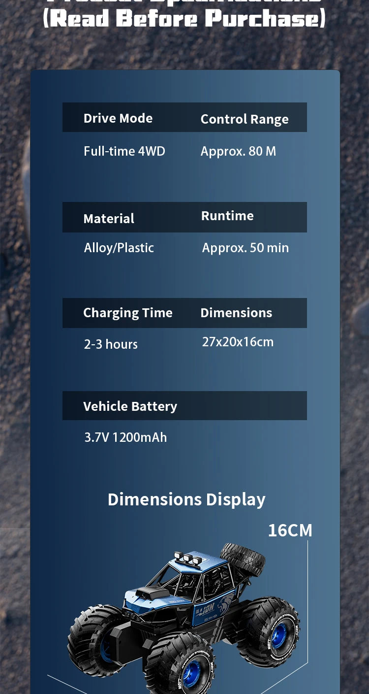 4DRC New Y10 Remote Control Car 2.4G Rc Boat Waterproof Amphibious Stunt Car 4WD All Terrain Truck Toys for Kids Birthday Gifts