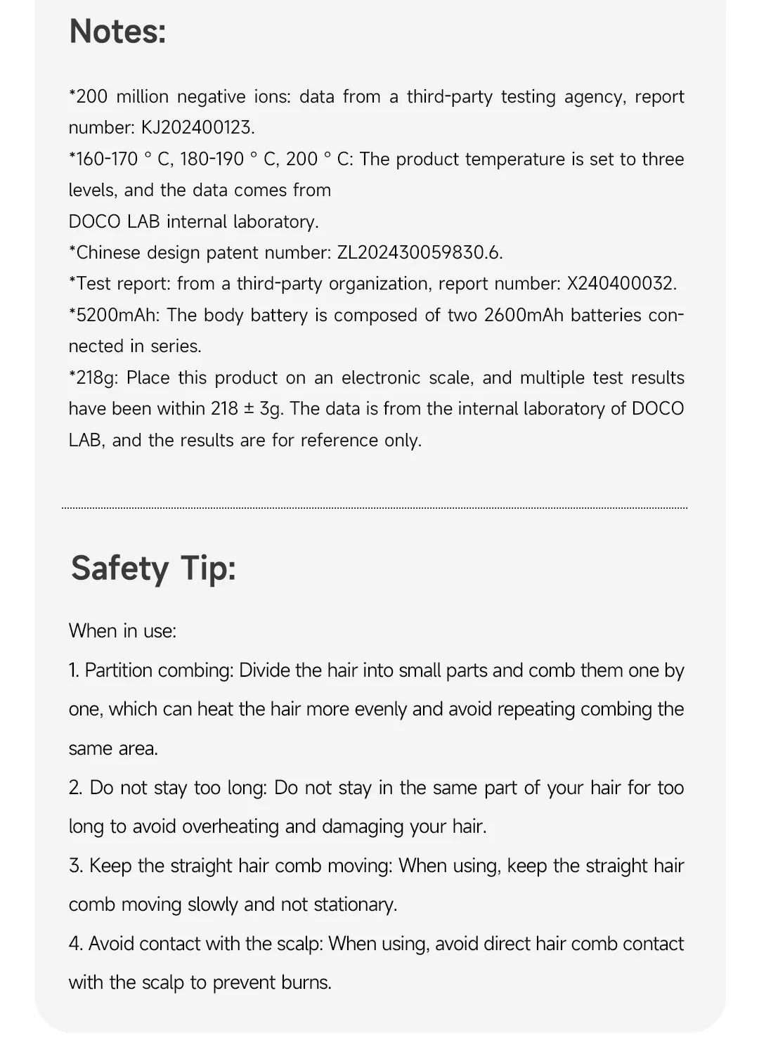 DOCOLAB Cordless 2-in-1 Straight Hair Comb & Curler Negative Ion USB Charging 30s Heat Up Travel-Friendly Styling Brush