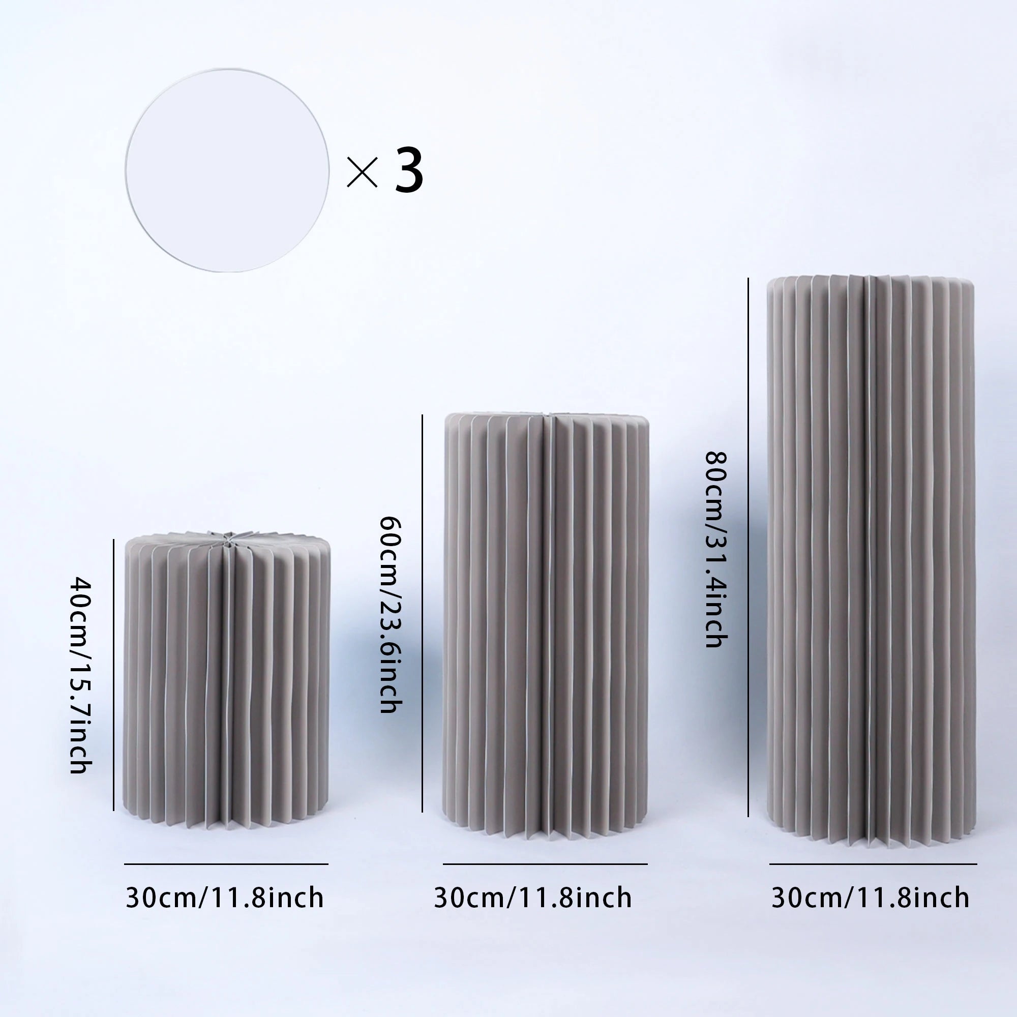 Sturdy Cardboard Column with Clear Acrylic Plate Reusable Cylinder Stands for Party,Cake Stand Pillar for Birthday Dessert Cake