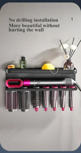 Hairdryer Holder Wall Mount Suitable For Dyson Airwrap Shelf Dryer And Hair Curler Holder Storage Rack Bathroom Organizer FR2002