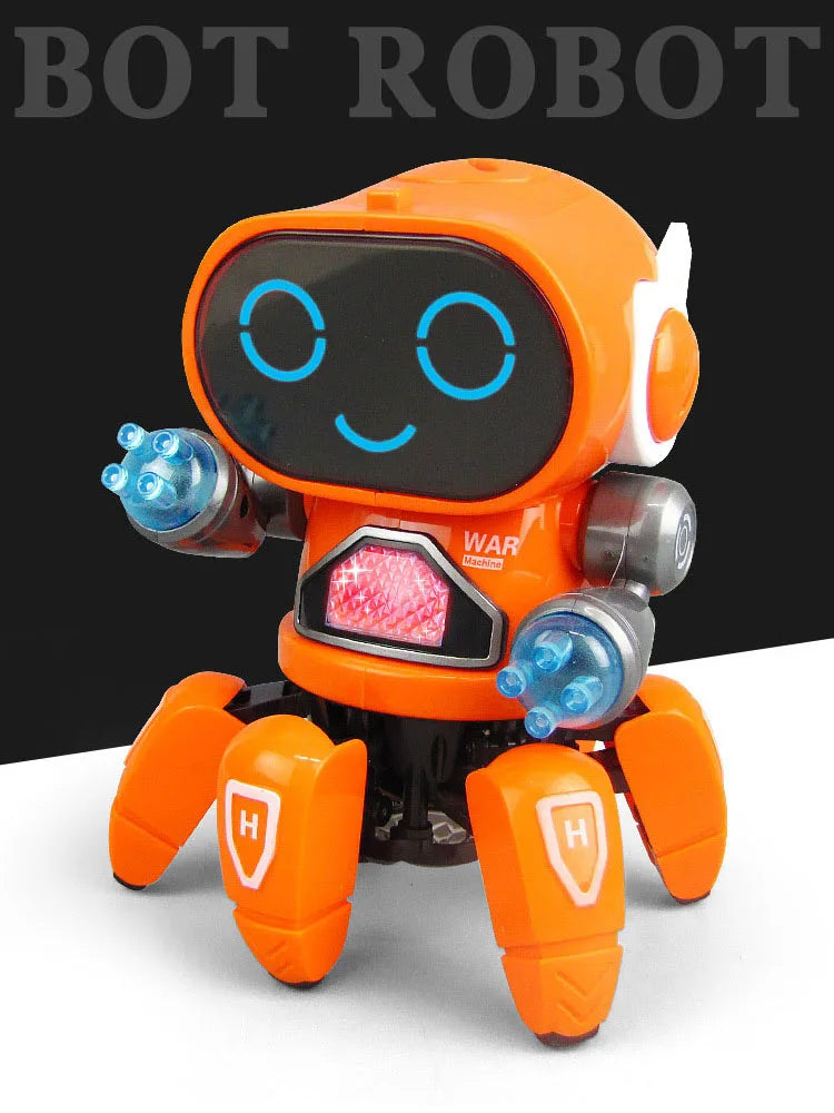 Dancing Six-claw Fish Robot Electronic toy Pet Funny Walking With Music Lightd Interaction Toys for Kids Boys' Birthday Gifts