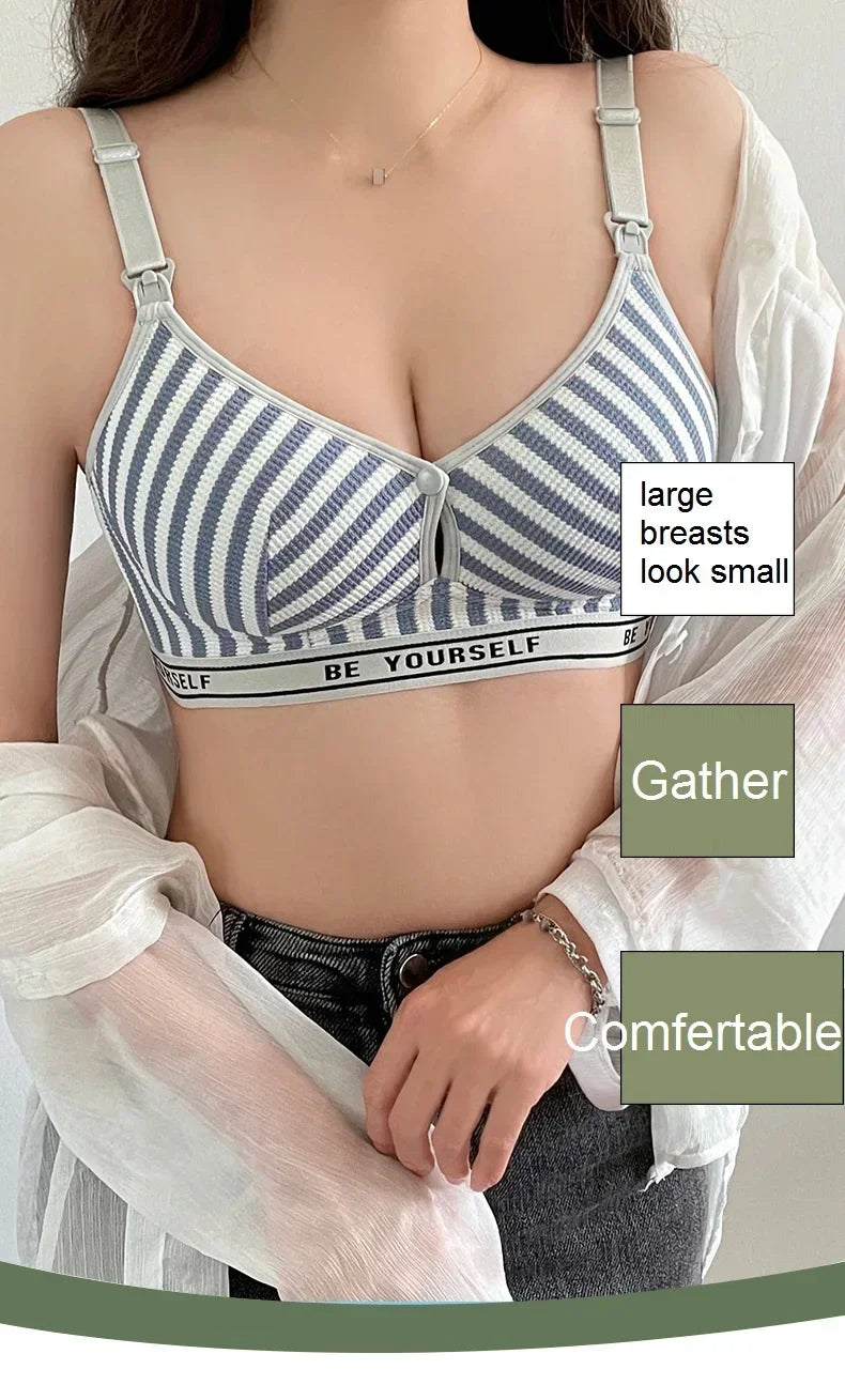Women Mommy Nursing Underwear Women Mom Cotton Maternity Pregnant Brassiere Female Ladies Mommy Non-steel Ring Breastfeeding Bra