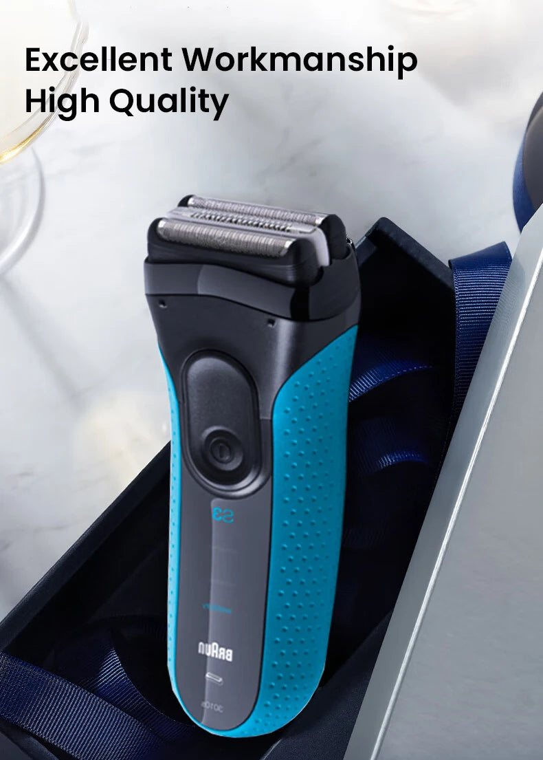 Braun Electric Shaver 3 Series ProSkin 3040S 3010S Reciprocating Shaver For Men Shaving Machine With Trimmer 100-240v