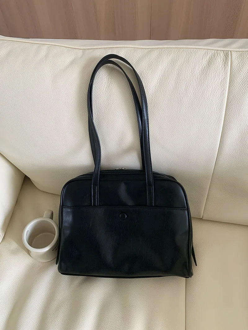 JIAERDI Retro Coffee Shoulder Bags Wallet Women Pu Leather Soft Bagutte Bag Female Large Capacity Tote Bag Handbag Сумка Женская