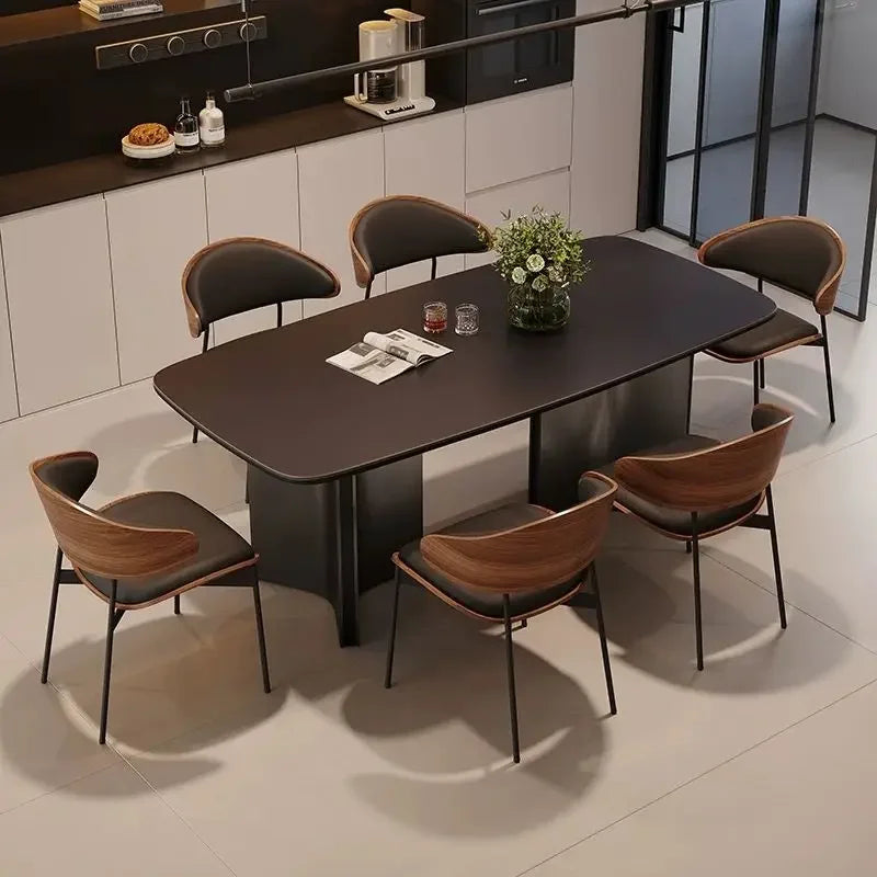 Living Room Dining Chairs Leather Chair Soft Modern Cafe Home Nordic Chaises salle manger luxury Minimalist Home Furniture