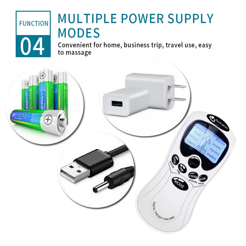 Tens Machine Physiotherapy Electronic Pulse Muscle Stimulator Relax Neck Back Shoulder Hand Pain Relief Electrotherapy