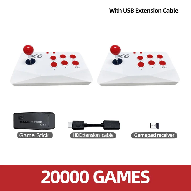 Arcade Video Game Console 4K HD Retro Games Stick For Mame FBA PS1 Arcade Emulator With Dual Joystick