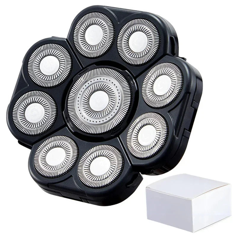 Replaceable Electric Shaver Head 3/5/6/7/8/9 Floating Blade Head Nose Trimmer Hair Clipper And Face Cleaning Brush Massage Head