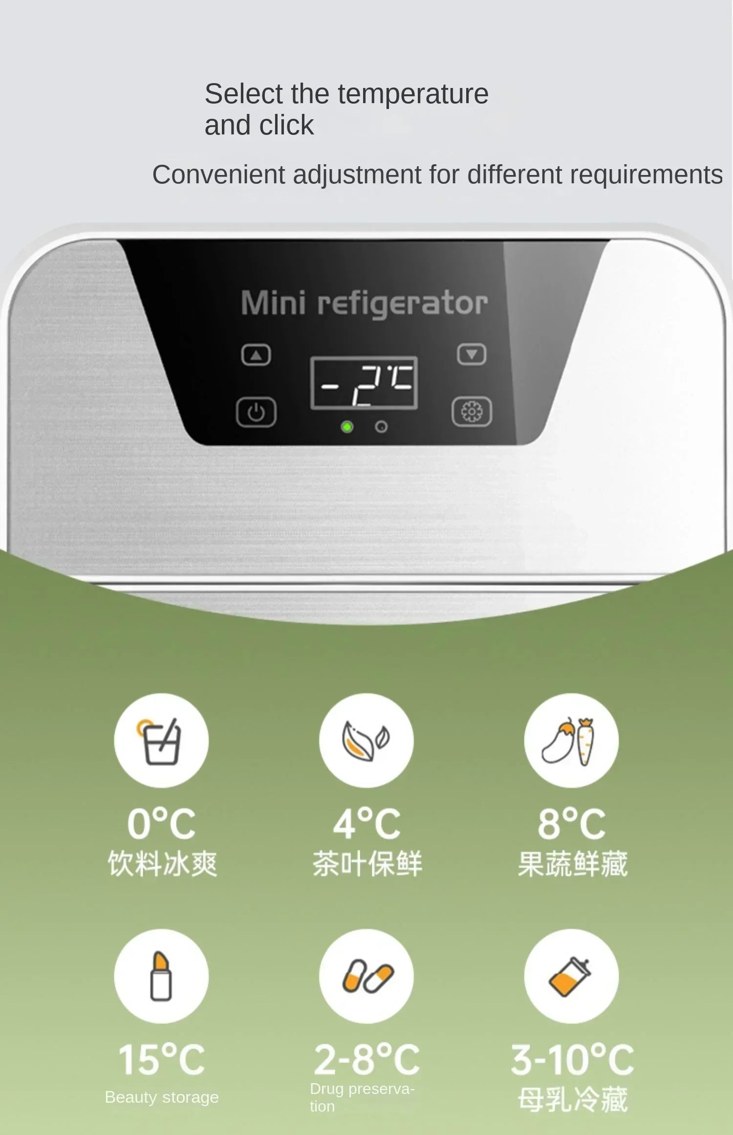 220V EOS Mini Compact Refrigerator for Bedroom, Dorm Room, Office and Travel CAB