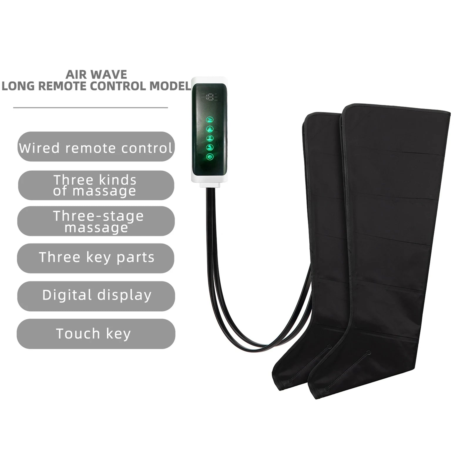 Air Compression Leg Massage 6 Airbag Pneumatic Boots Used for Circulation and Leg Muscle Relaxation to Relieve Varicos Veins