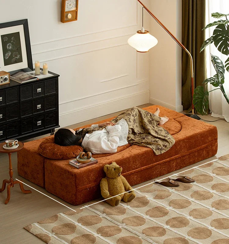 Teddy Sofa Multifunctional Transformable Vacuum Compression Sofa Bed Flip Foldable Washable Customizable Couch for Living Room
