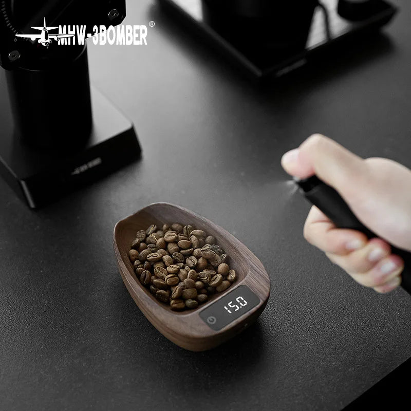 MHW-3BOMBER MVE Coffee Electronic Scale Weighing Bean Display Plate Hand Brewed Bean Dish Spray Bottle Set