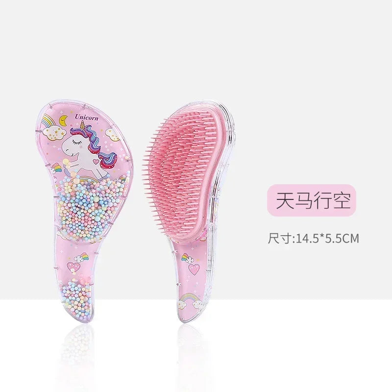 Children's Hair Smoothing Comb Anti-static Massage Hair Brush Tangle Detangle Shower Massage Hairbrush Comb Salon Hair Styl Tool