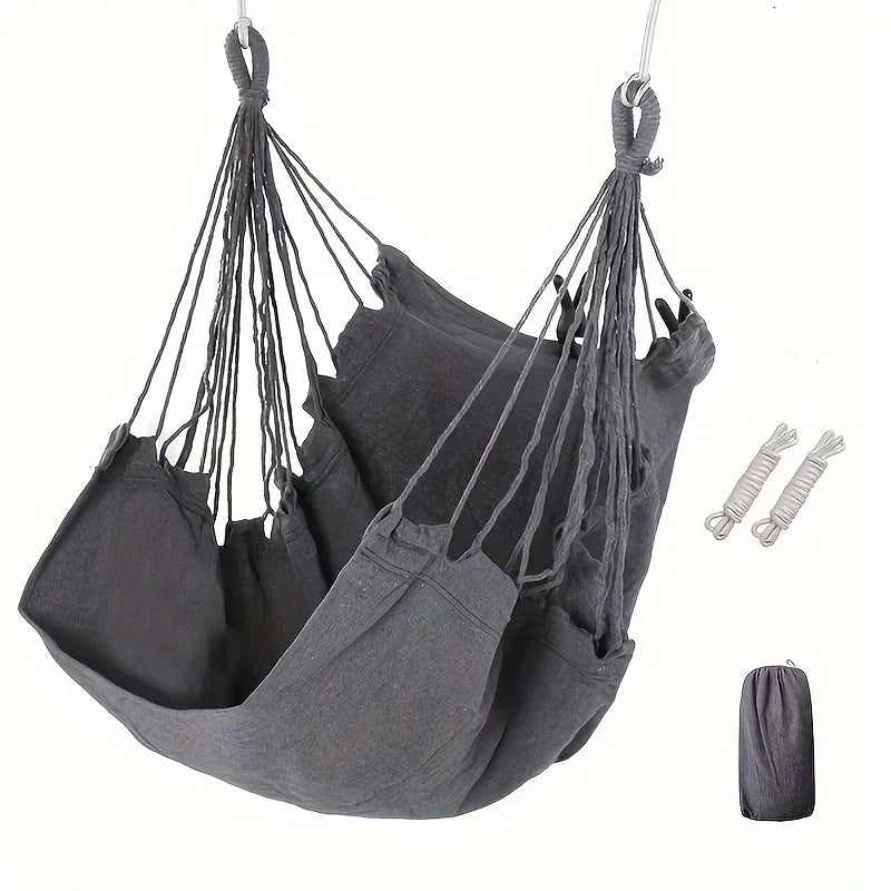 Durable Hanging Hammock Chair Bedroom Furniture Hanging Swing Indoor Outdoor Cotton Rope Boho Patio Chair Home Decor for Balcony