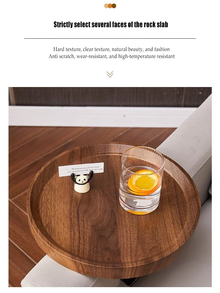 Mobile Sofa Tray Mini Coffee Table Adjustable Sofa Armrest Waterproof Stain Resistant Corner Storage Tray Furniture Living Room
