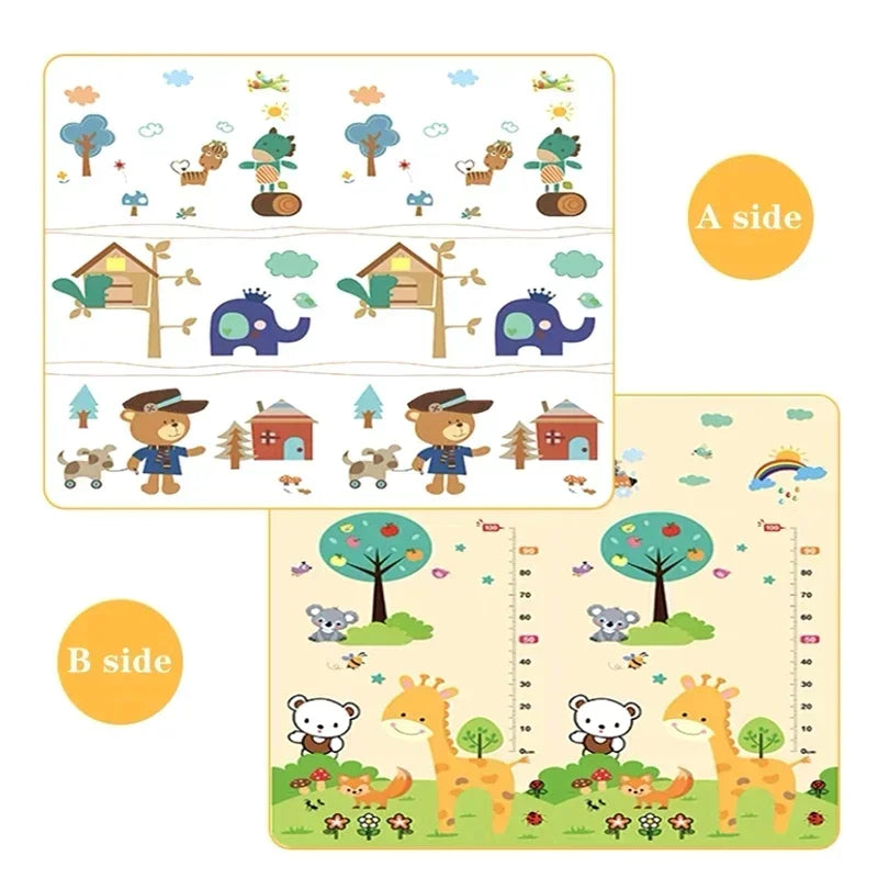 5 sizes to choose Baby Crawling Play Mats Cartoon Lion Giraffe Folding Mat Carpet Play Mat for Children's Safety Mat Rug Playmat