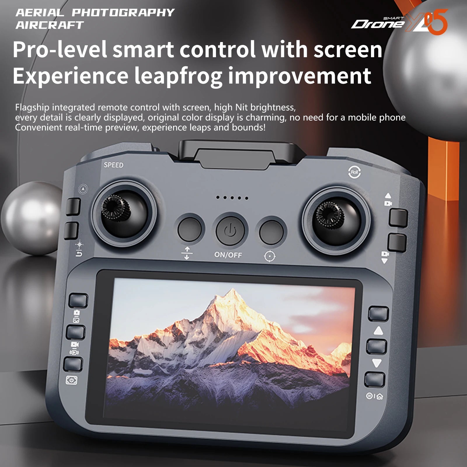 2025 YL05 Drone 8K HD Camera Screen Remote Control Brushless RC Helicopter 360° Flip Quadcopter Dron RC Toys Gift For Kid Boy