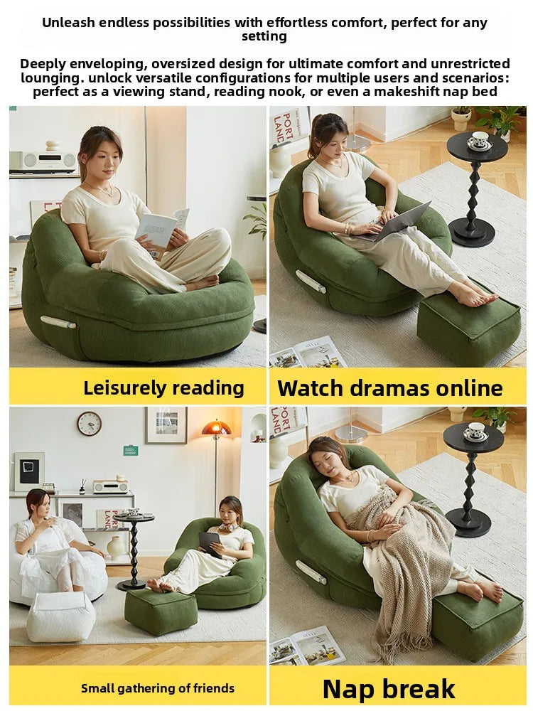 Lazy sofa reclining and sleeping bedroom single small sofa small balcony living room reading leisure decompression nest chair