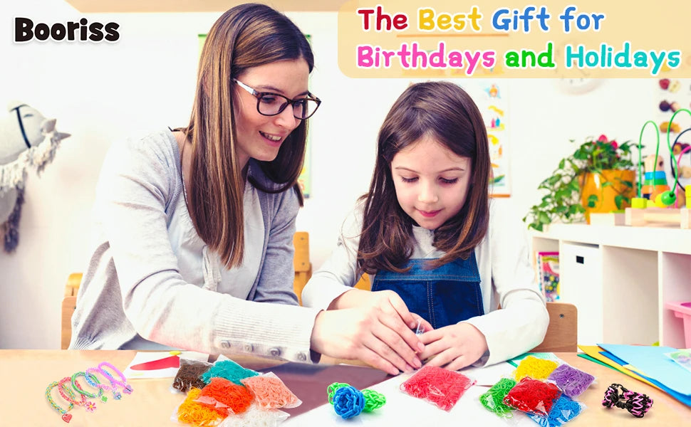 Loom Rubber Bands Refill Kit Premium Bracelet Making Kit for Kids Weaving DIY Crafting Toys Christmas Gift Children Toys