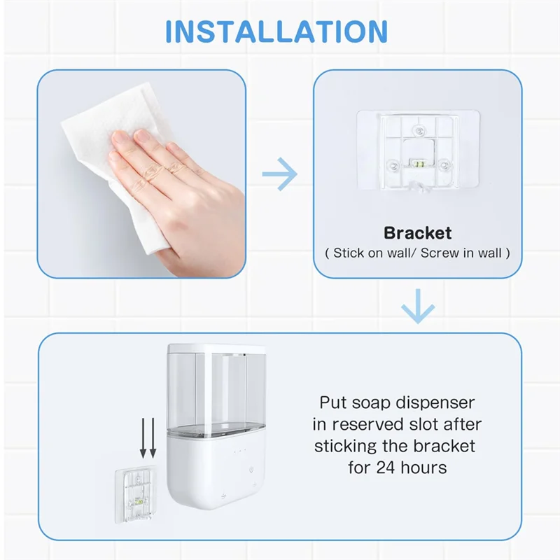 B89B-Touchless For Home Hotel Commercial Dish Soap Dispenser, Automatic 2 X 500Ml Dual Sensor For Liquid Soap Pump