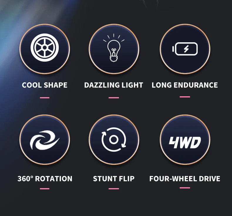 2.4G RC Stunt Car Children Double Sided Flip Remote Control Car 360 Degree Rotation Off Road Rc Drift Cars For Pink Girls Toys