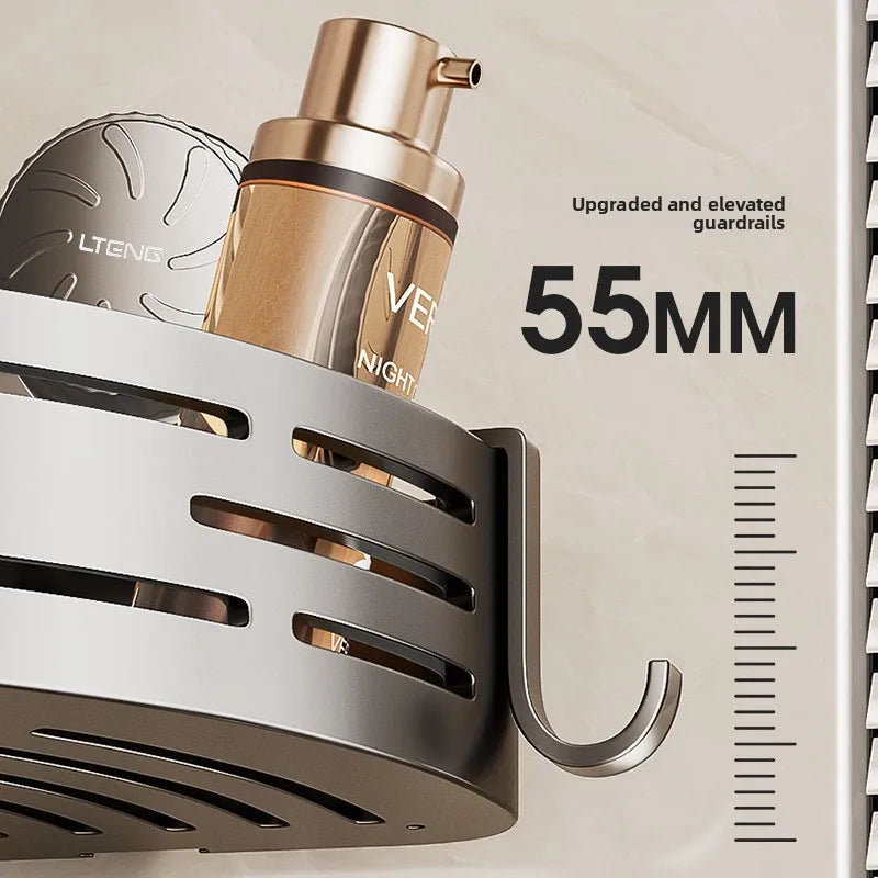 Bathroom suction cup triangular basket storage rack, bathroom washbasin corner, no need to drill holes, wall-mounted toilet