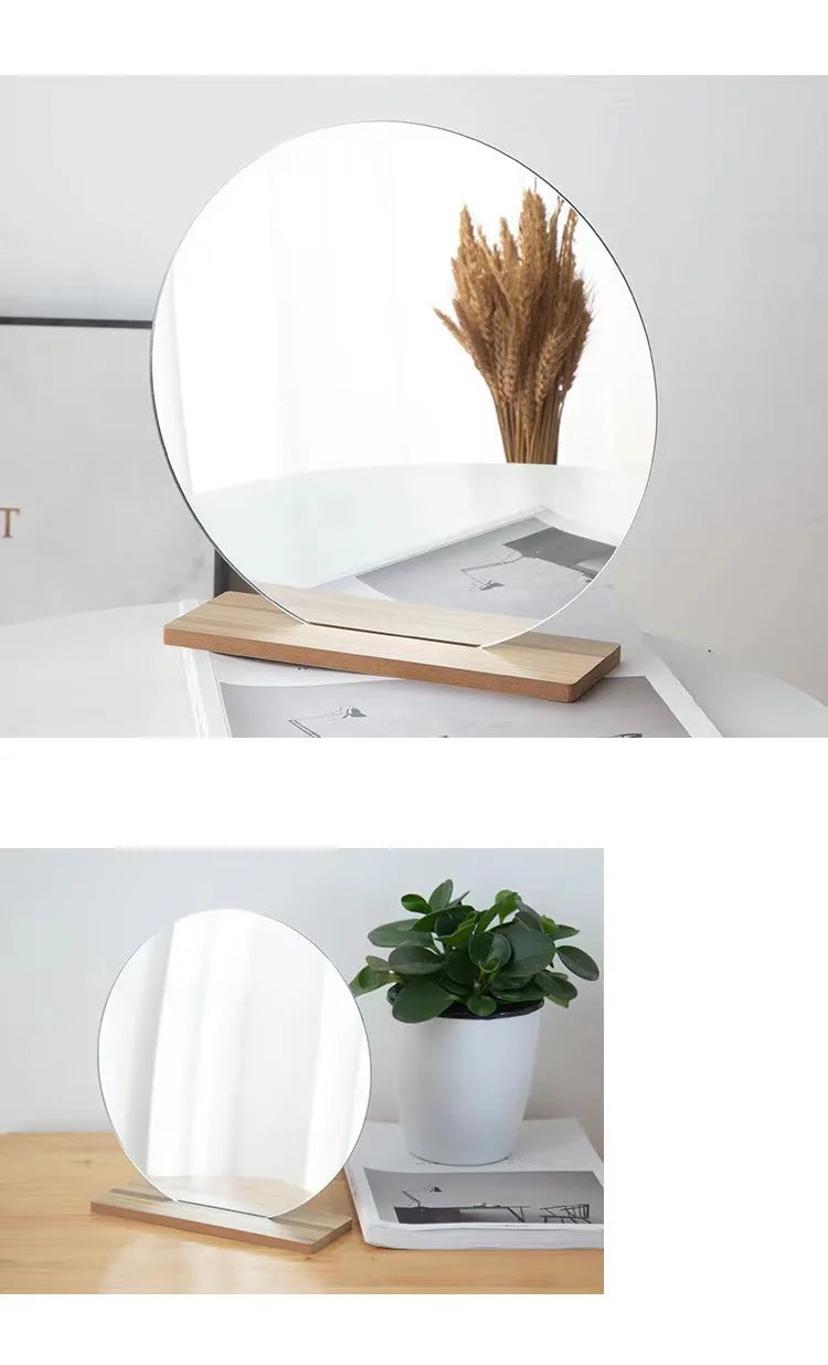 New Acrylic Irregular Mirror for Home Decoration DIY Office Makeup Desktop Ornament Decoration Standing Mirror ﻿