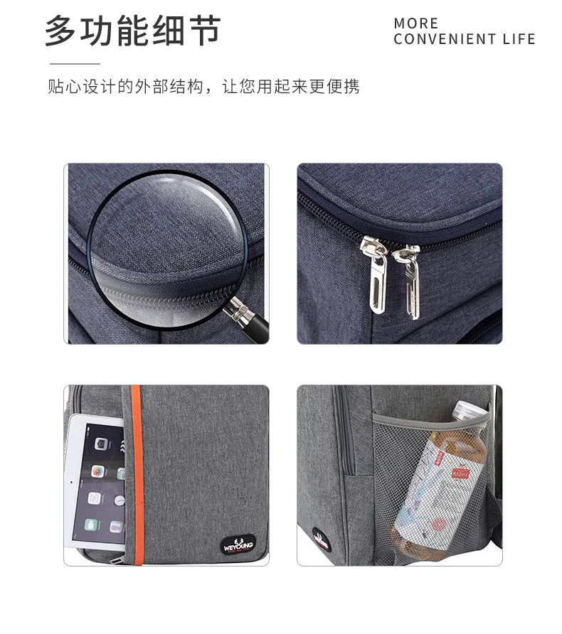 20L Outdoor Thermal Cooler Backpack Bags Insulated Leakproof Lunch Bag Camping Drink Refrigerator Picnic Food Fresh Keeping Bag