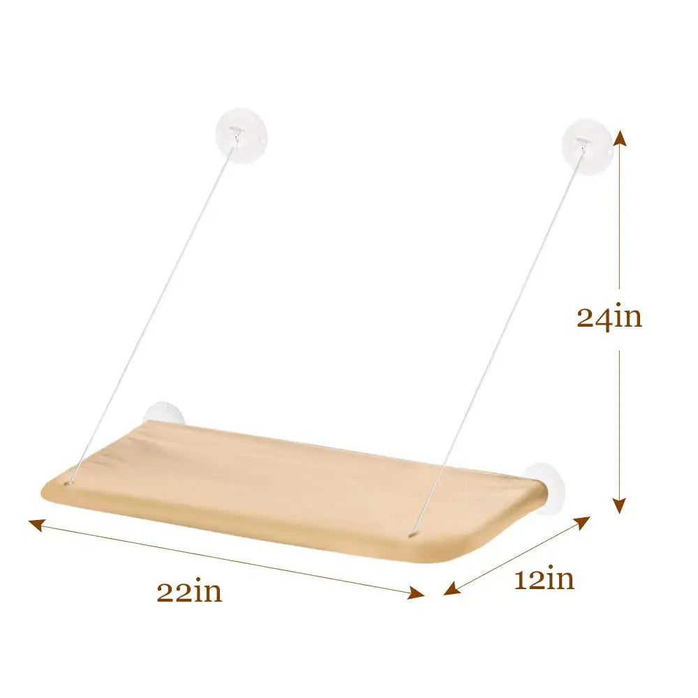 Cat Window Hammock Hanging Cat Bed Bearing Cat Sunny Window Seat for Indoor Cats Sleeping Space Saving Window Mounted Cat Bed