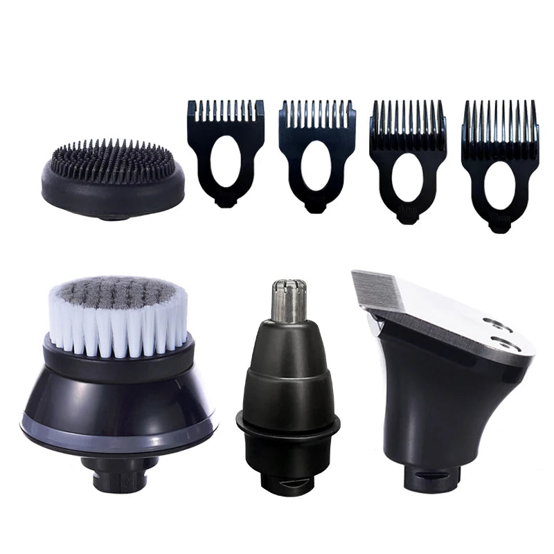 Replaceable Electric Shaver Head 3/5/6/7/8/9 Floating Blade Head Nose Trimmer Hair Clipper And Face Cleaning Brush Massage Head