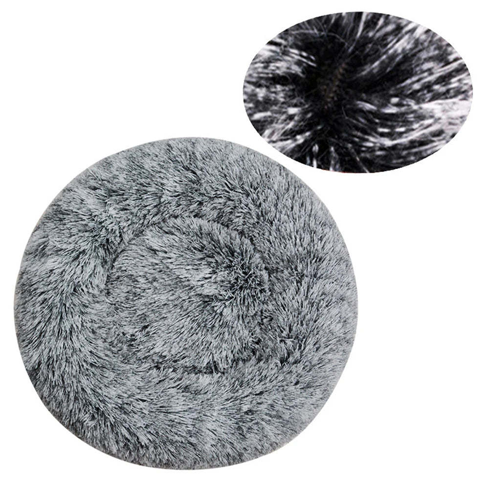 Plush Warm Round Large Dog Bed Winter Soft Puppy House Medium Cat Sofa Sleeping Bed Elastic Small Dog Kennel Nest Accessories