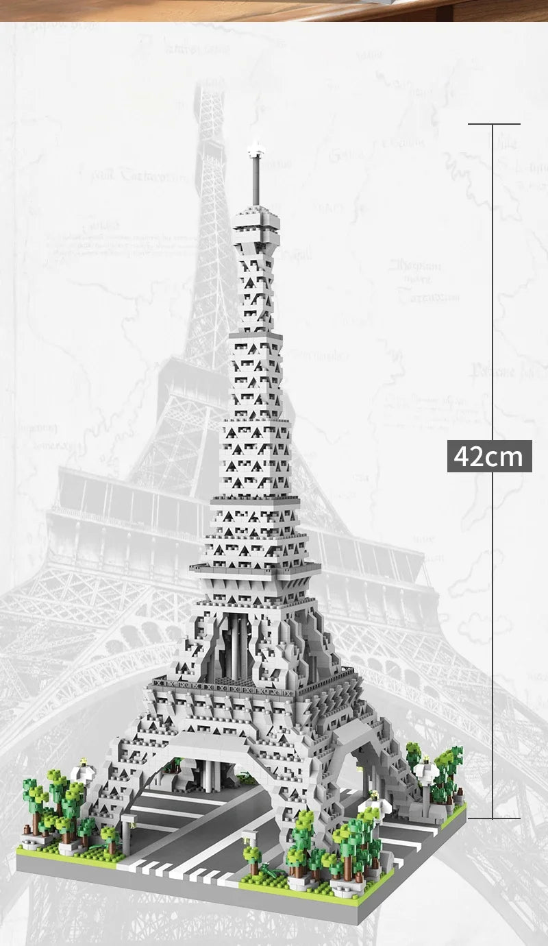 Eiffel Paris Tower Building Block Series Boys and Girls Children's Micro Particle Building Block Assembly Puzzle Toys