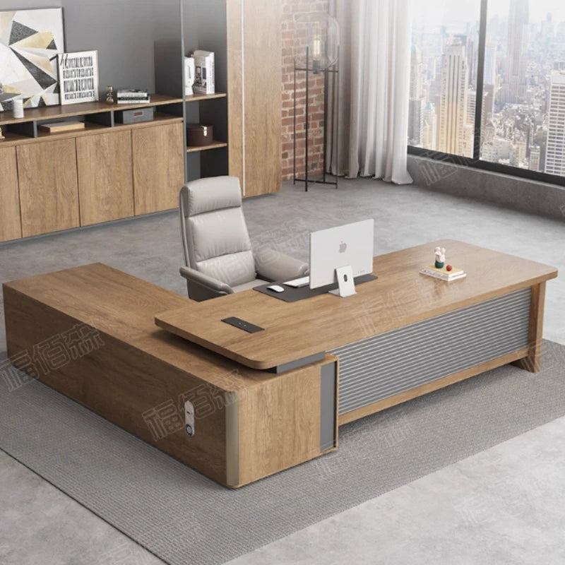 Boss Simple Furniture Computer Office Table Chair Combination Workshop Seating Desk Crafting Desk With Storage Design Furniture