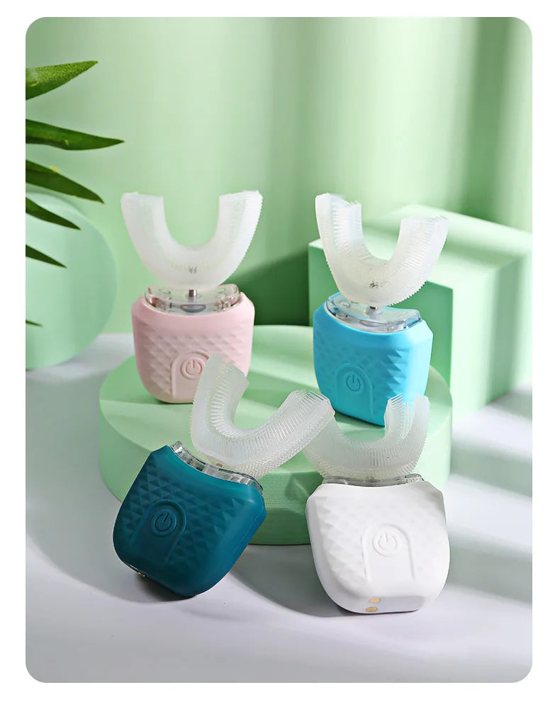 Adult U-shaped Automatic Toothbrush 360° Full Mouth Whitening Wireless Charging Waterproof Brush Ultrasonic Electric Toothbrush