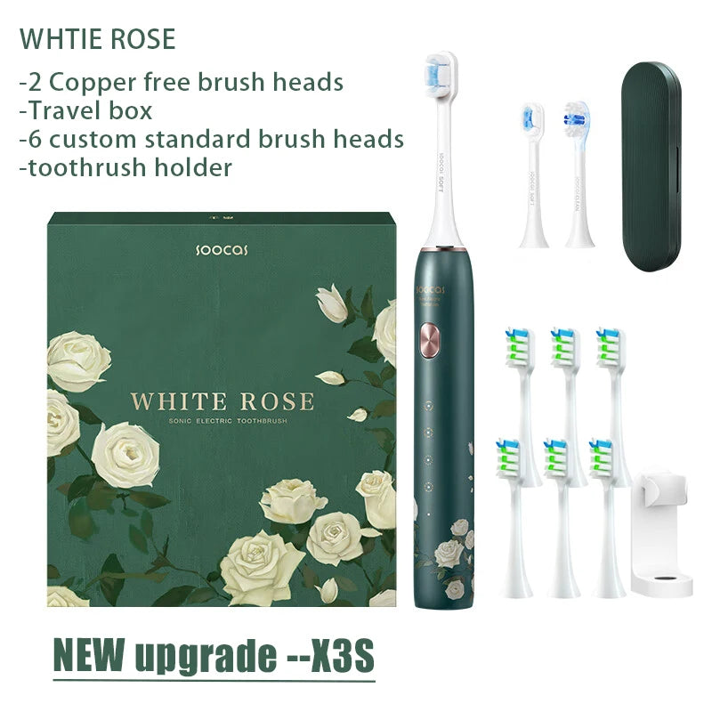 SOOCAS X3S Ultrasonic Electric Toothbrush IPX7 Waterproof Adult X3U Upgrade Smart Sonic Tooth Brush Upgraded USB Fast Chargeable