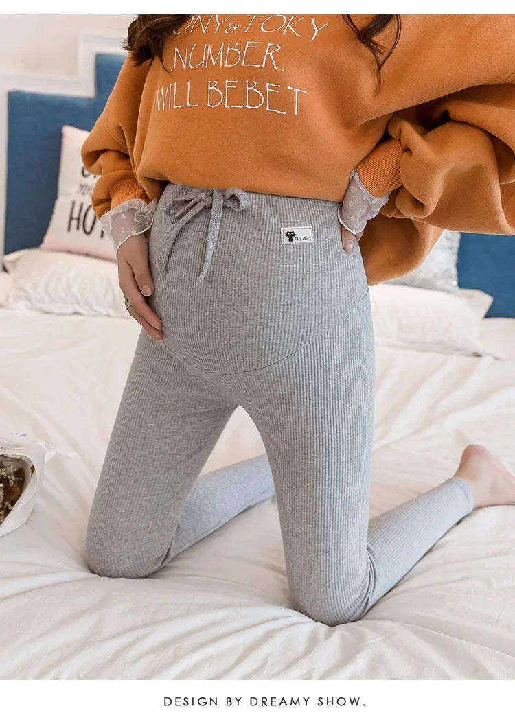 Pregnant Woman Adjustable Big Size Leggings New Maternity Pants  Pregnancy Thin Soft Cotton High Waist Clothes